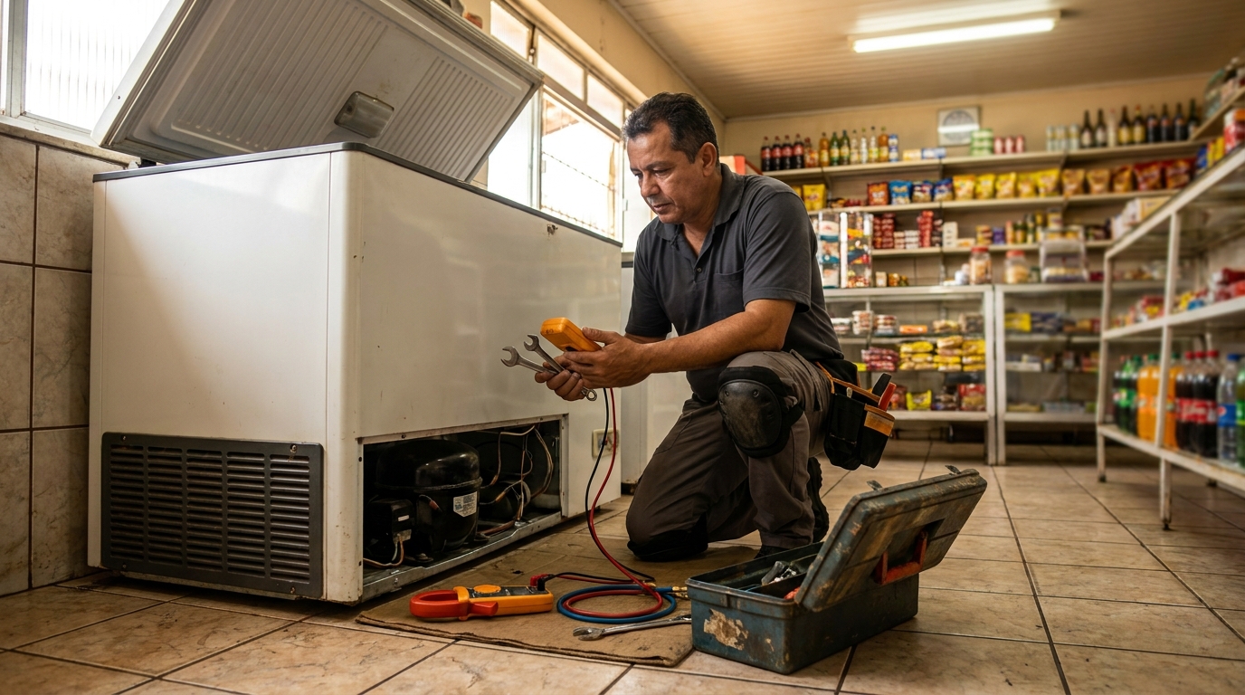 Reparo de compressor de freezer em Botucatu‑SP